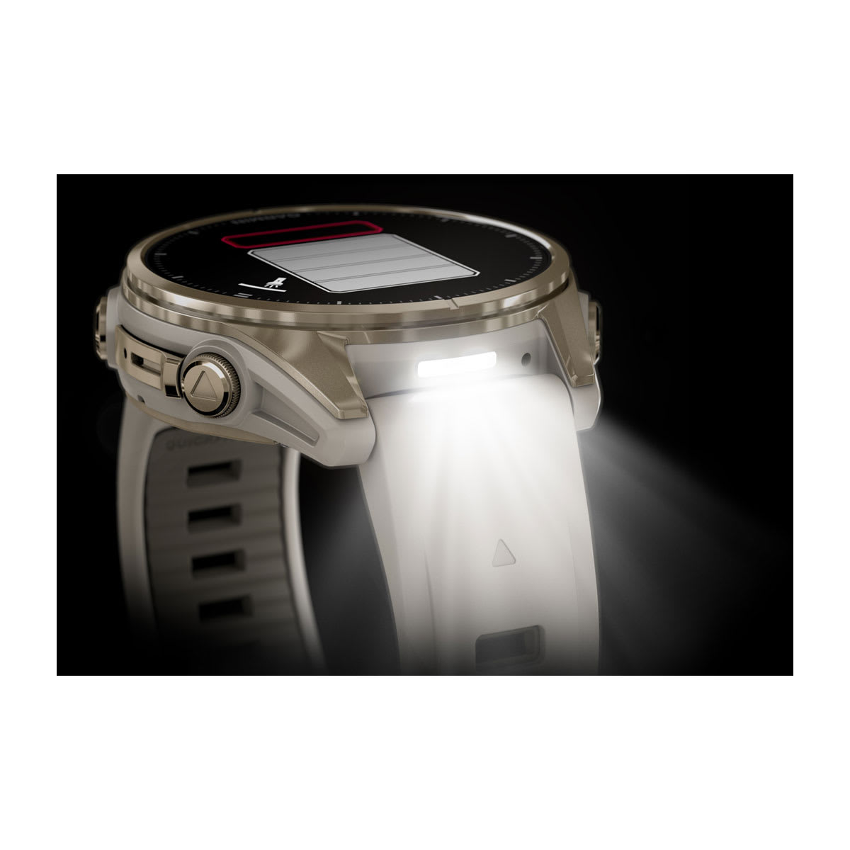 fēnix® 8 – 43 mm, AMOLED Sapphire, Soft Gold with Fog Gray/Dark Sandstone Silicone Band - Image 10
