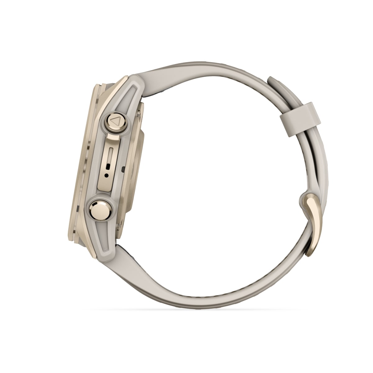 fēnix® 8 – 43 mm, AMOLED Sapphire, Soft Gold with Fog Gray/Dark Sandstone Silicone Band - Image 13