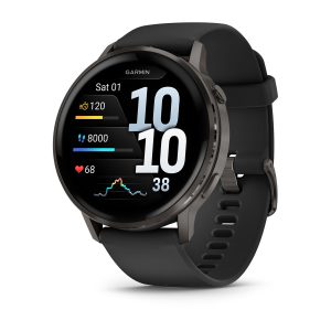 Venu® 4 – 45 mm Slate with Black Silicone Band