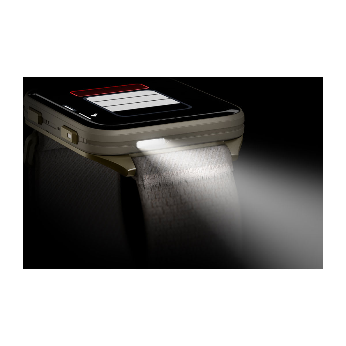 Venu® X1 Soft Gold with Titanium Caseback and French Gray Nylon Band - Image 9