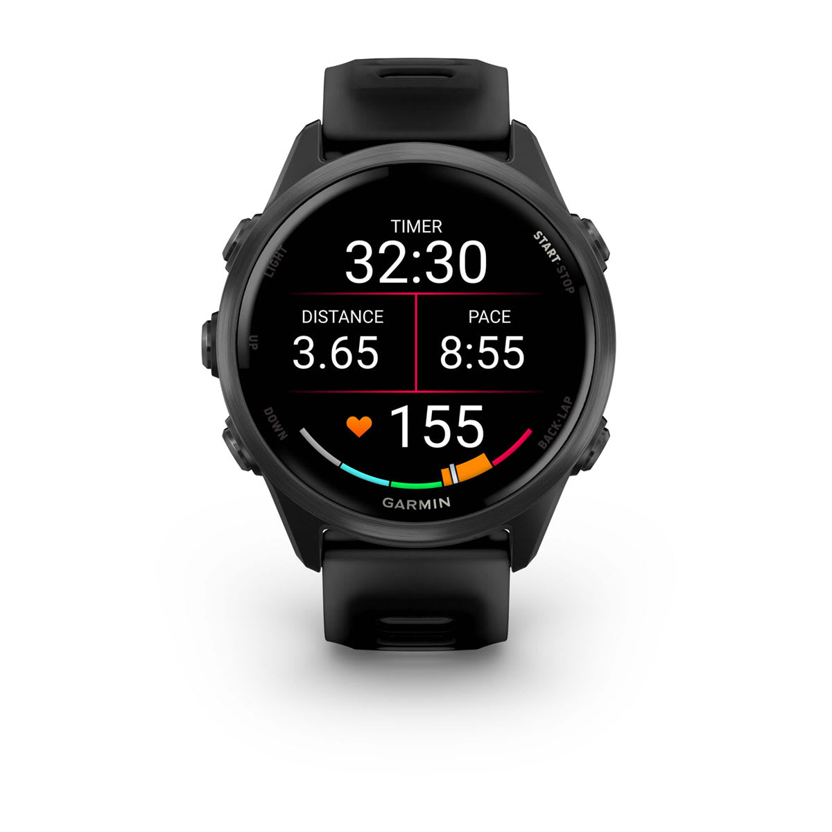 Forerunner® 570 - 42mm Slate Gray Aluminum with Translucent Black/Black Band - Image 6