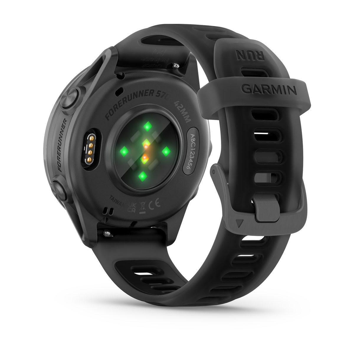 Forerunner® 570 - 42mm Slate Gray Aluminum with Translucent Black/Black Band - Image 7