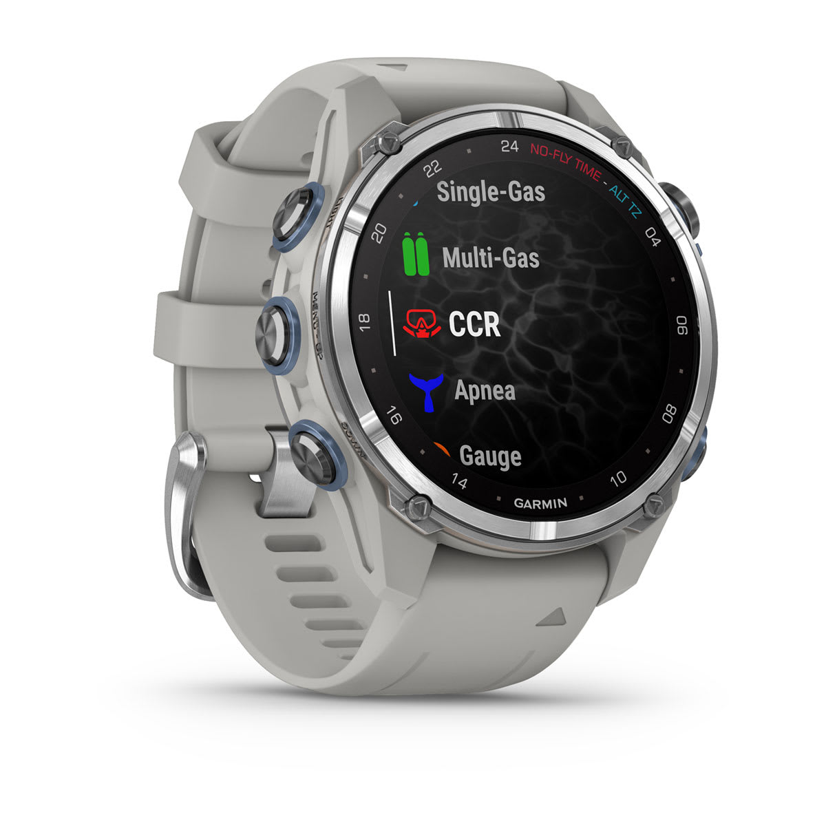 Descent™ Mk3 – 43 mm Stainless Steel with Fog Gray Silicone Band - Image 3