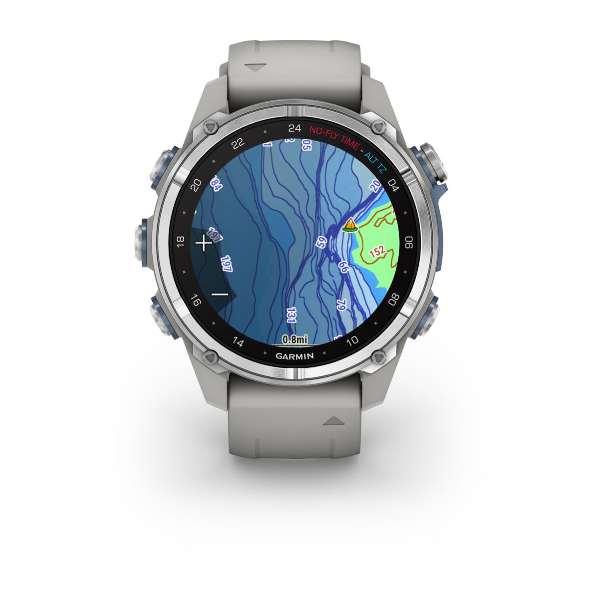 Descent™ Mk3 – 43 mm Stainless Steel with Fog Gray Silicone Band - Image 6