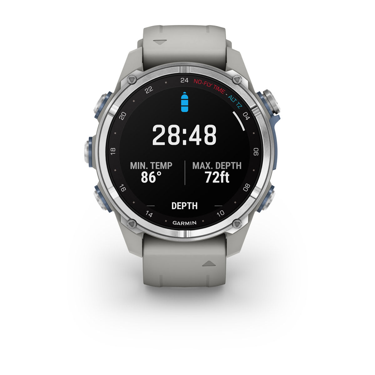 Descent™ Mk3 – 43 mm Stainless Steel with Fog Gray Silicone Band - Image 8