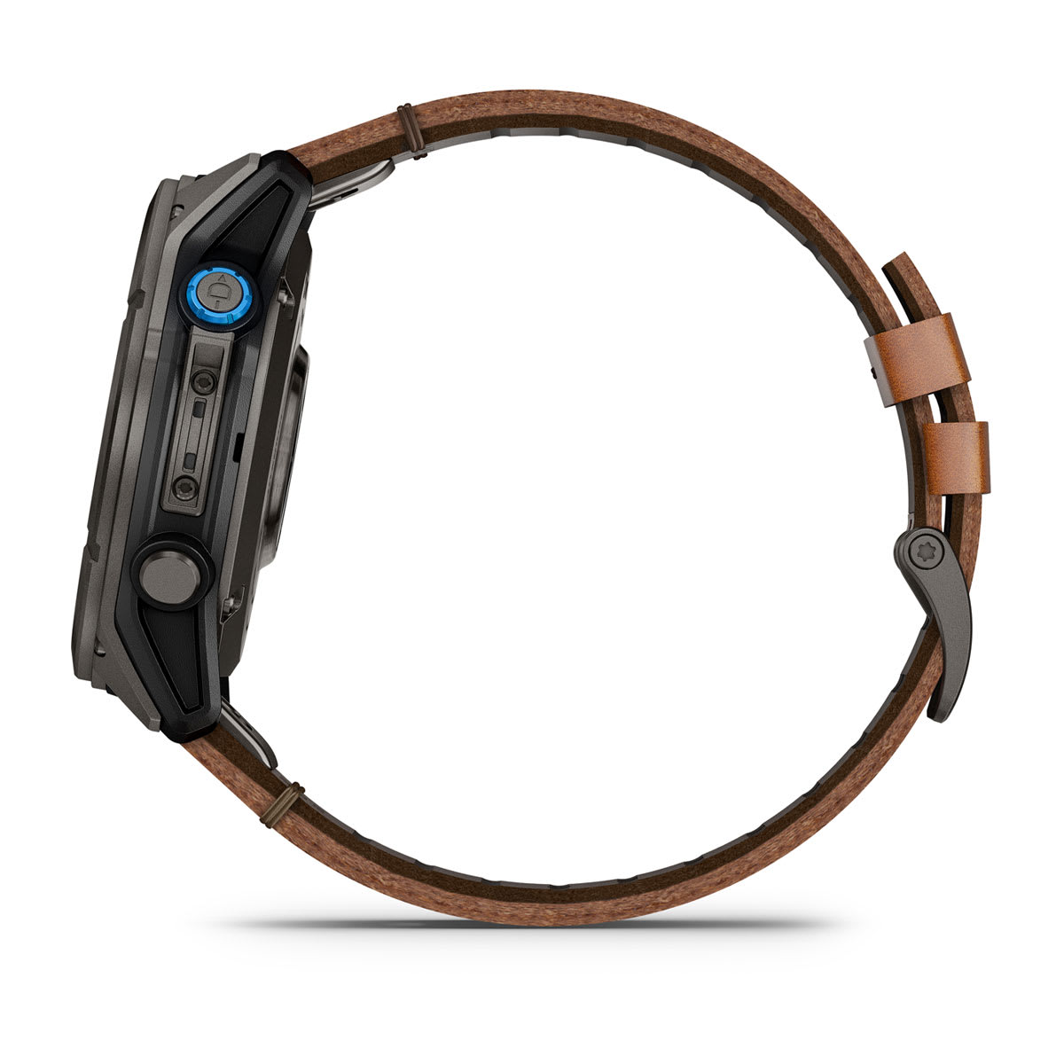 D2™ Mach 2 Pro Carbon Gray DLC Titanium with Chestnut Leather Band - Image 13