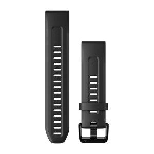 QuickFit® 20 Watch Bands Black Silicone