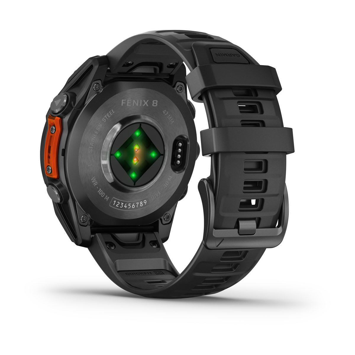 fēnix® 8 – 47 mm, AMOLED Slate Gray with Black Silicone Band - Image 12