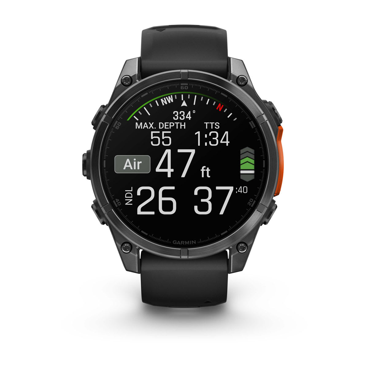 fēnix® 8 – 47 mm, AMOLED Slate Gray with Black Silicone Band - Image 8
