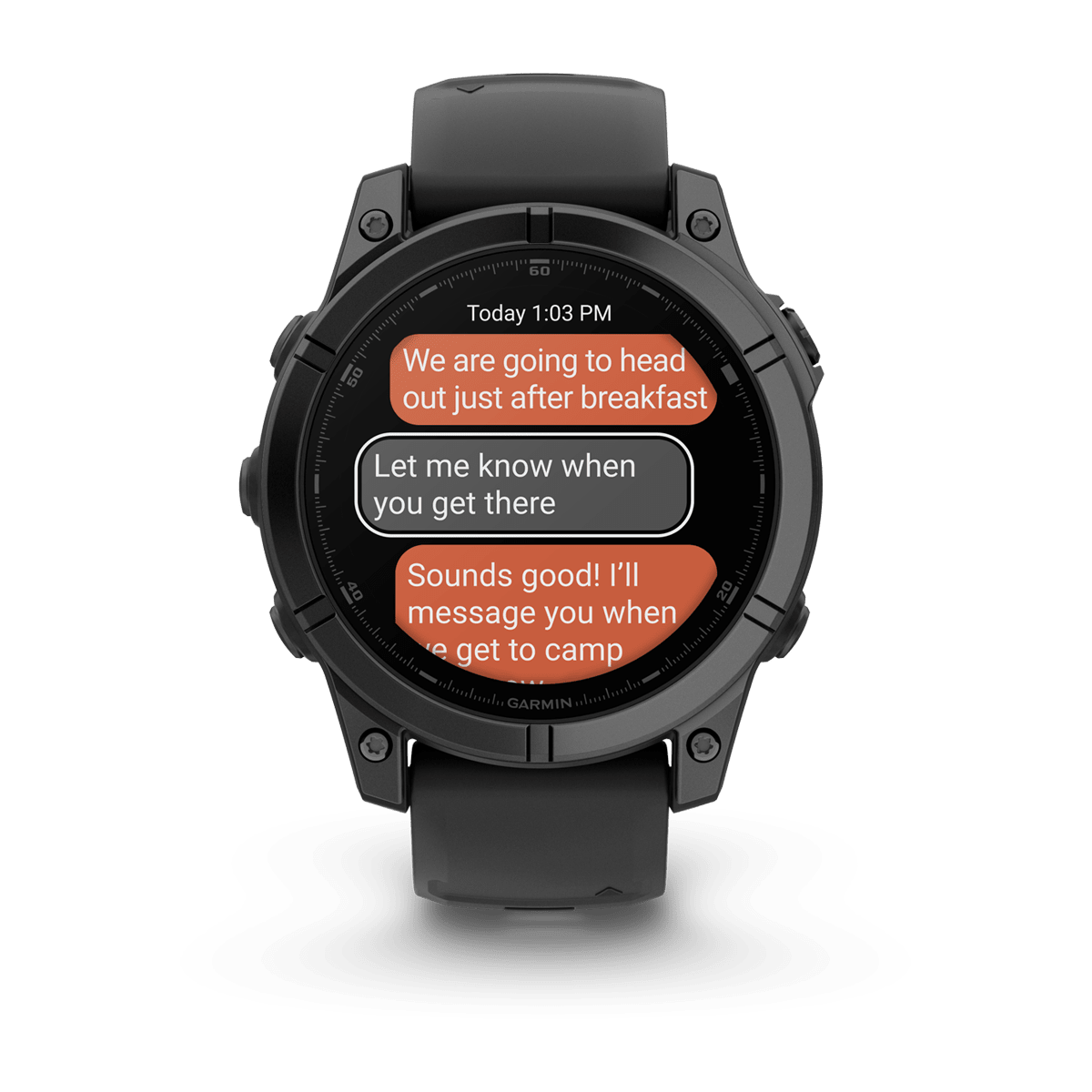 fēnix® E – 47 mm, AMOLED Slate Gray Steel with Black Silicone Band - Image 11