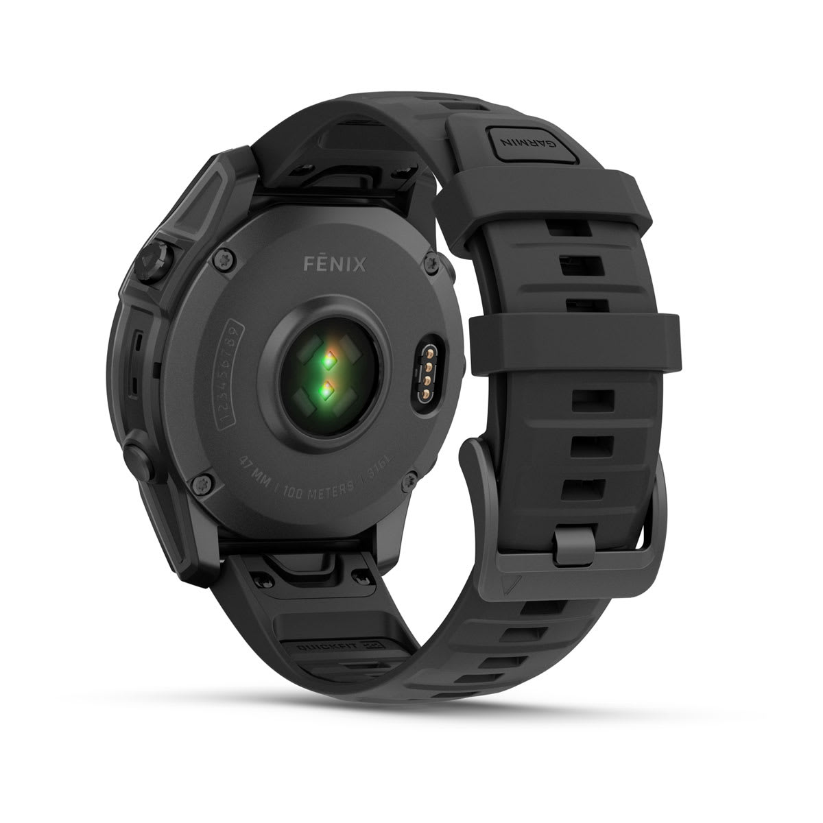 fēnix® E – 47 mm, AMOLED Slate Gray Steel with Black Silicone Band - Image 12