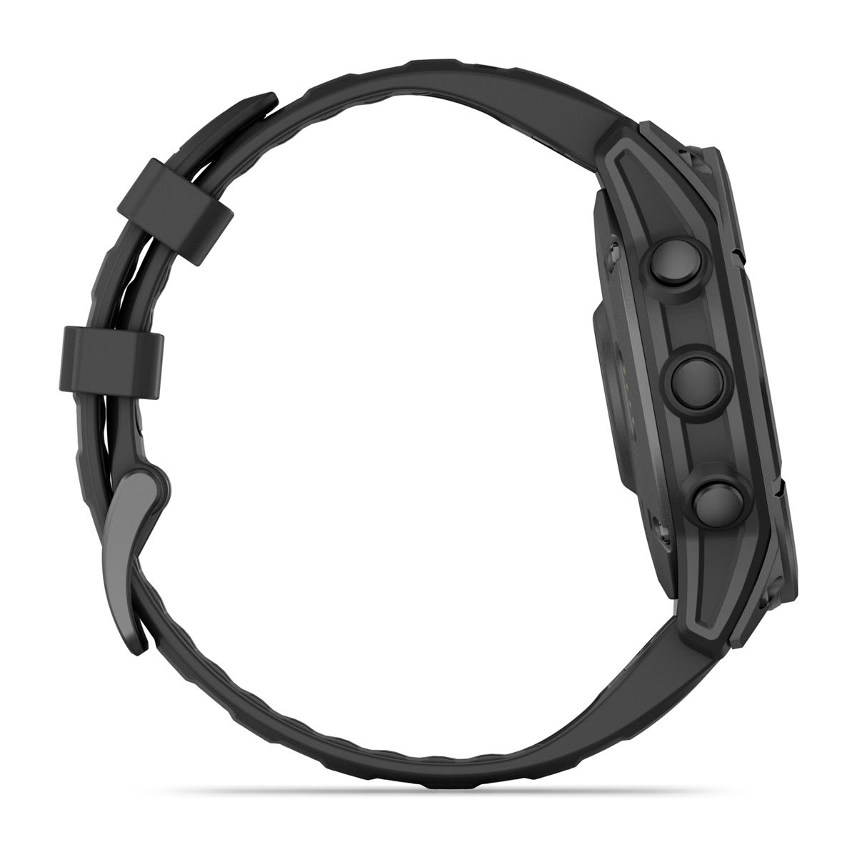 fēnix® E – 47 mm, AMOLED Slate Gray Steel with Black Silicone Band - Image 5