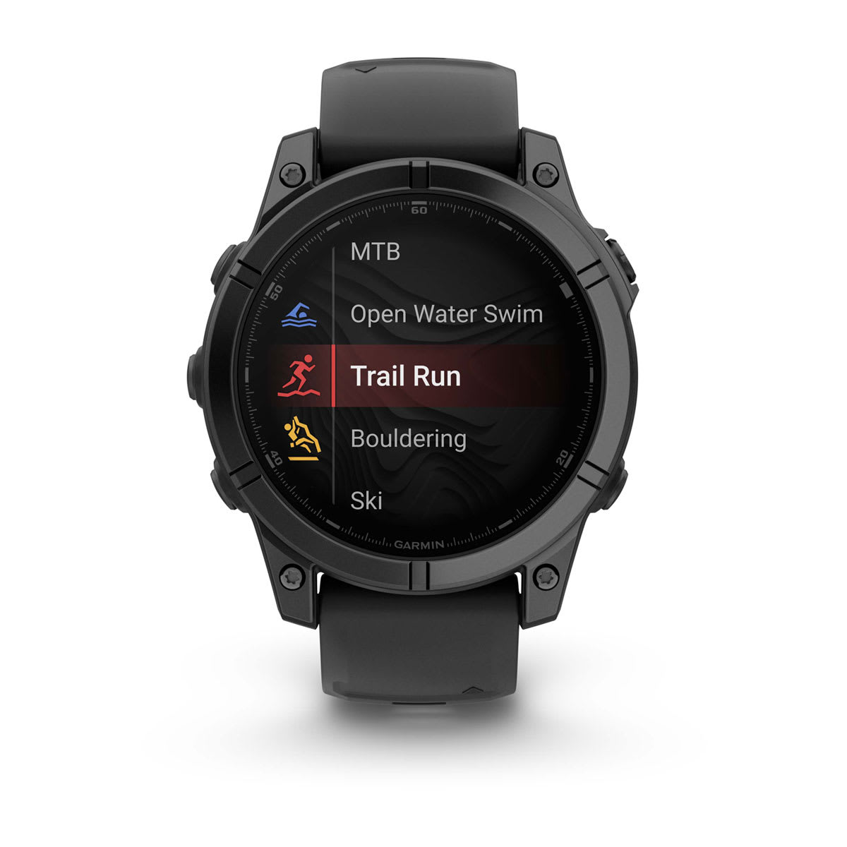 fēnix® E – 47 mm, AMOLED Slate Gray Steel with Black Silicone Band - Image 6