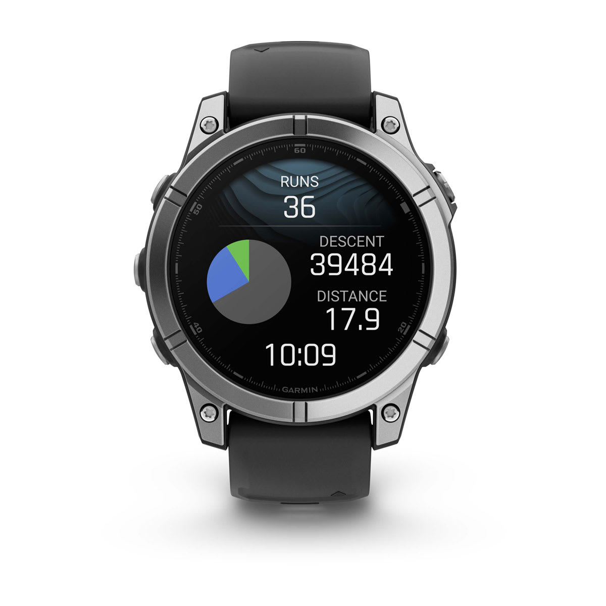 fēnix® E – 47 mm, AMOLED Stainless Steel with Black Silicone Band - Image 7