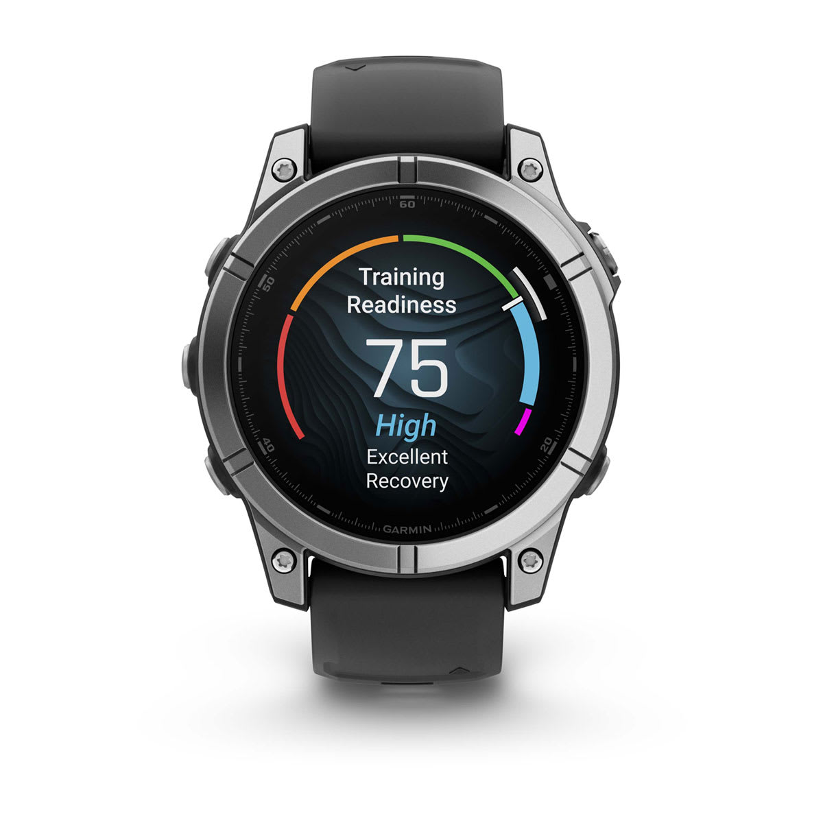 fēnix® E – 47 mm, AMOLED Stainless Steel with Black Silicone Band - Image 8