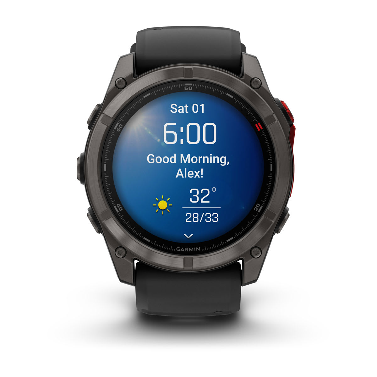 fēnix® 8 Pro – 51 mm, MicroLED Sapphire, Carbon Gray DLC Titanium with Black/Pebble Gray Silicone Band - Image 11