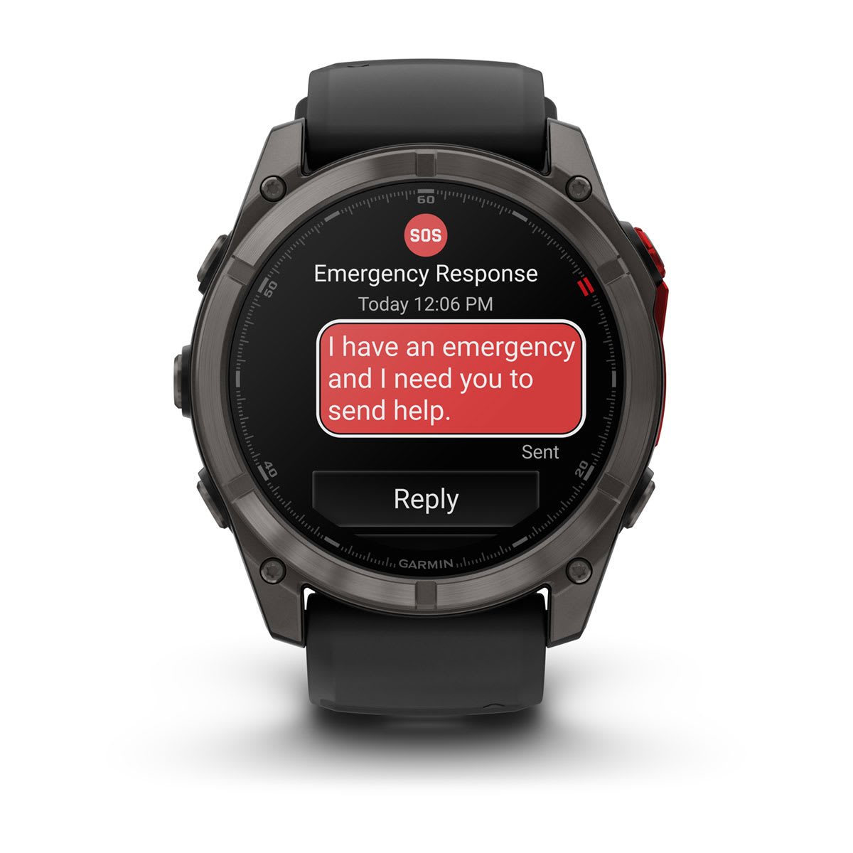 fēnix® 8 Pro – 51 mm, MicroLED Sapphire, Carbon Gray DLC Titanium with Black/Pebble Gray Silicone Band - Image 4