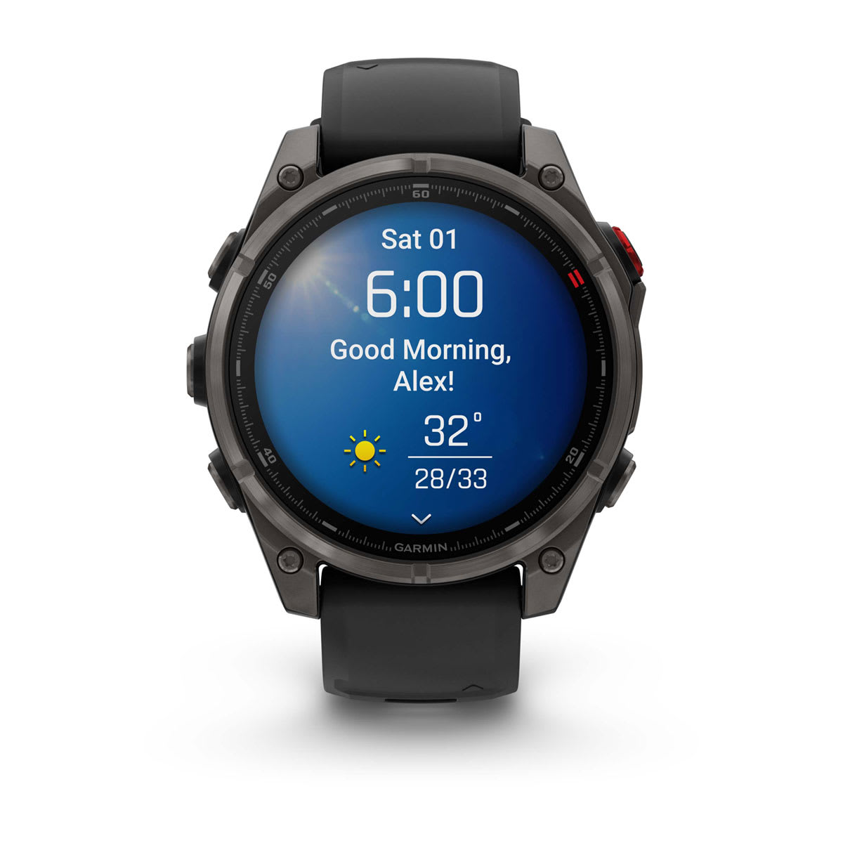 fēnix® 8 Pro – 47 mm, AMOLED Sapphire, Carbon Gray DLC Titanium with Black/Pebble Gray Silicone Band - Image 10
