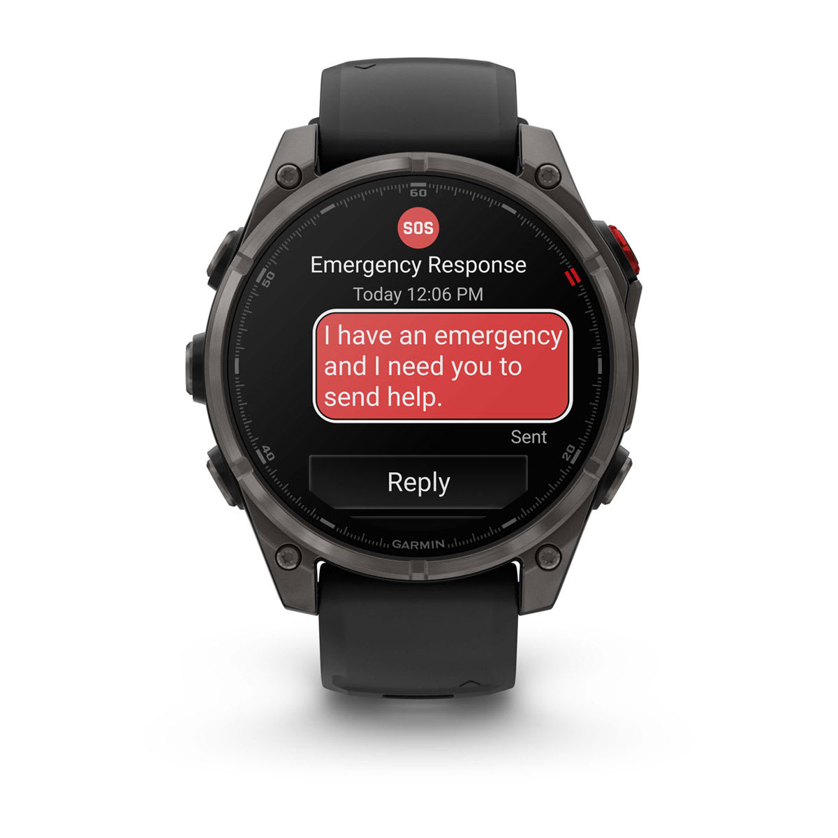 fēnix® 8 Pro – 47 mm, AMOLED Sapphire, Carbon Gray DLC Titanium with Black/Pebble Gray Silicone Band - Image 2