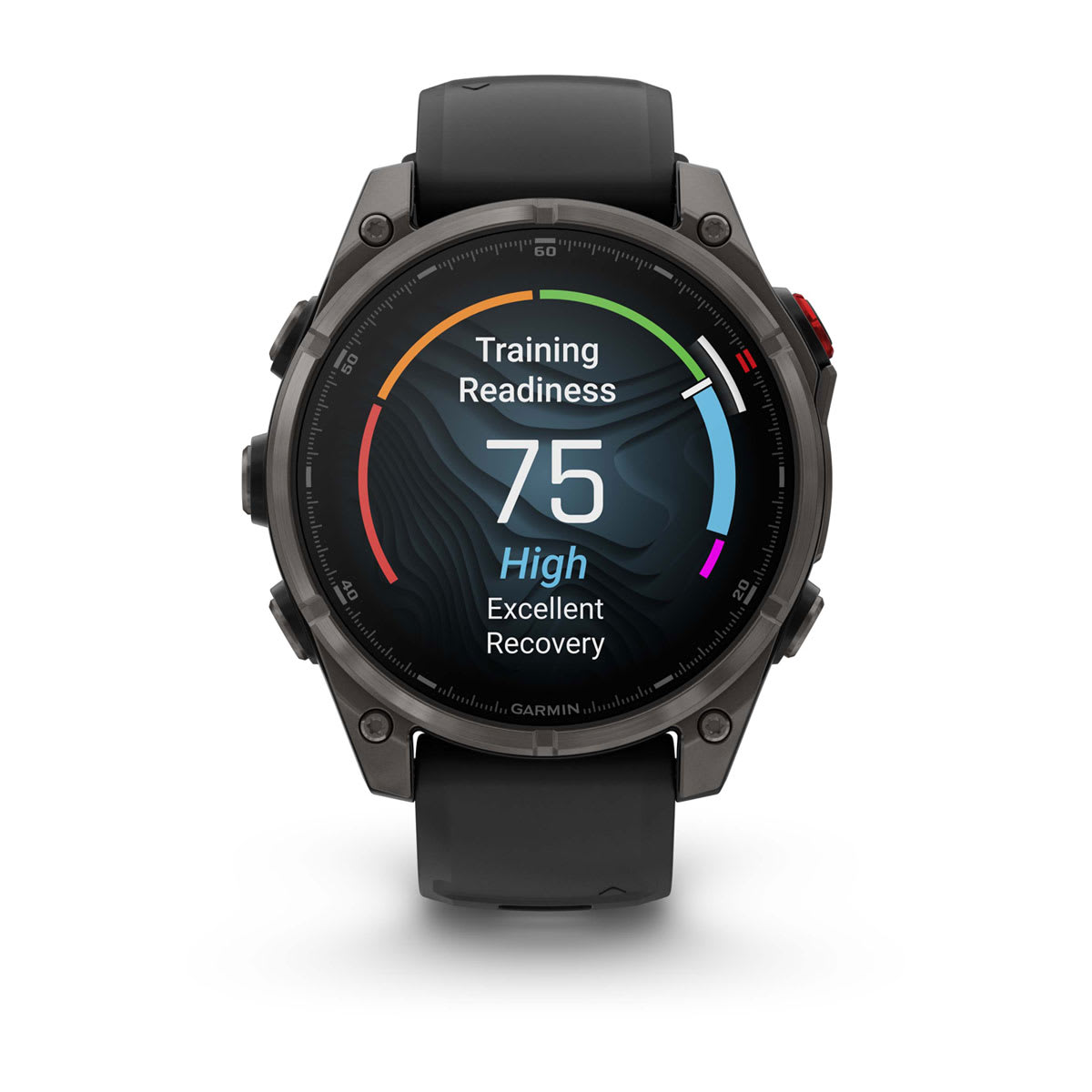 fēnix® 8 Pro – 47 mm, AMOLED Sapphire, Carbon Gray DLC Titanium with Black/Pebble Gray Silicone Band - Image 8