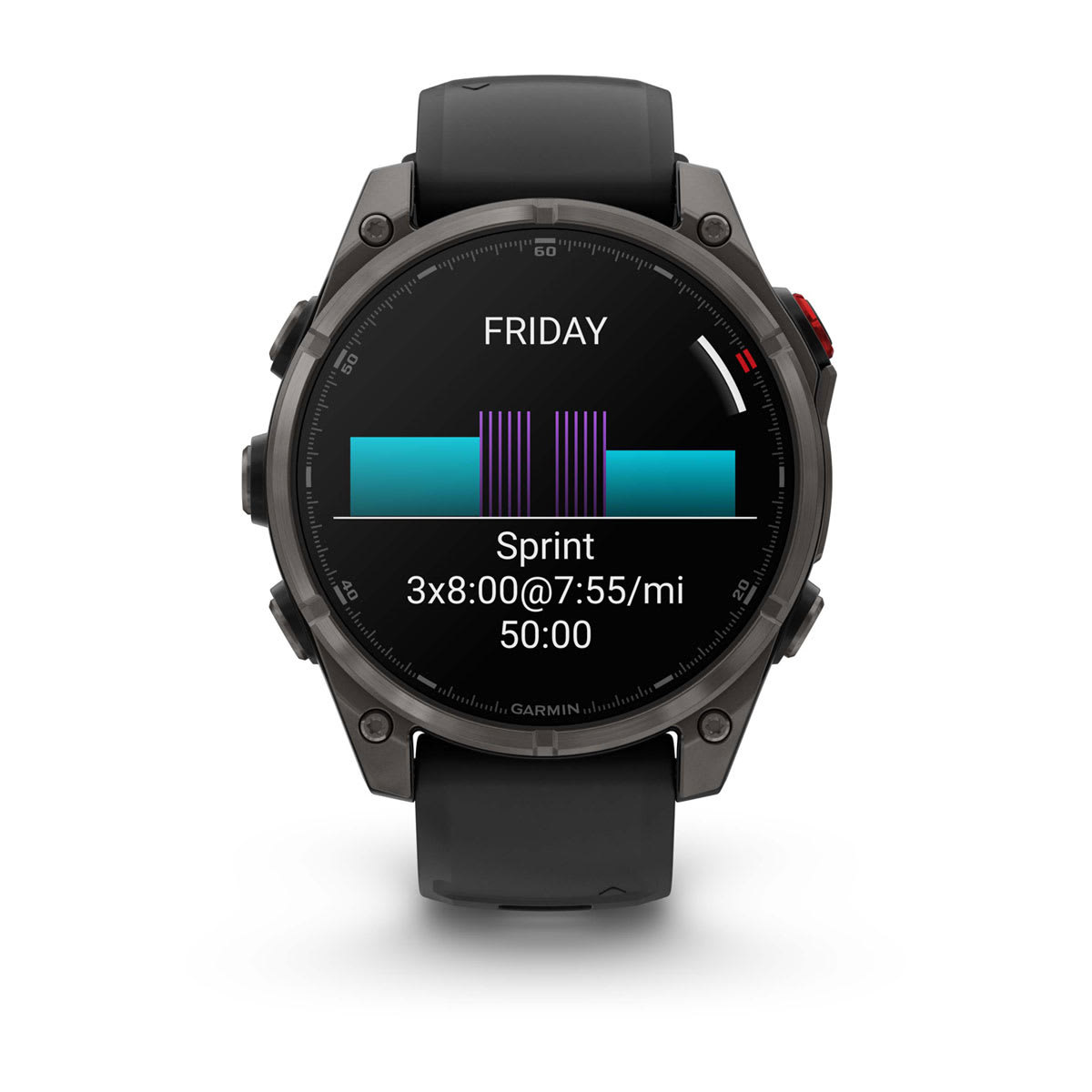 fēnix® 8 Pro – 47 mm, AMOLED Sapphire, Carbon Gray DLC Titanium with Black/Pebble Gray Silicone Band - Image 9