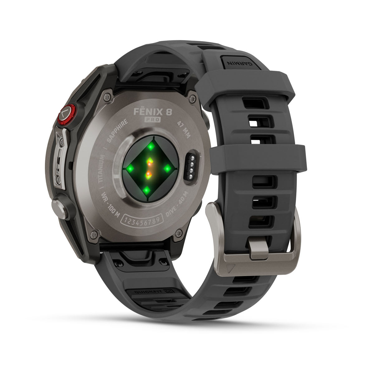 fēnix® 8 Pro – 47 mm, AMOLED Sapphire, Titanium with Graphite/Black Silicone Band - Image 12