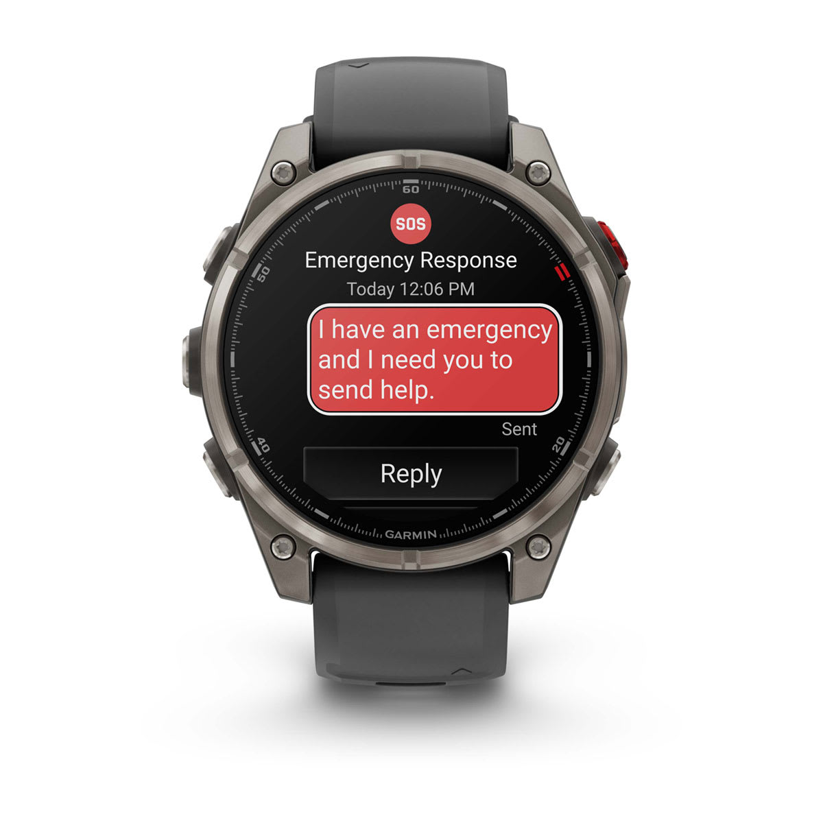 fēnix® 8 Pro – 47 mm, AMOLED Sapphire, Titanium with Graphite/Black Silicone Band - Image 2