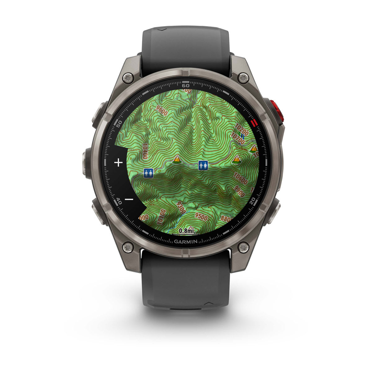 fēnix® 8 Pro – 47 mm, AMOLED Sapphire, Titanium with Graphite/Black Silicone Band - Image 6