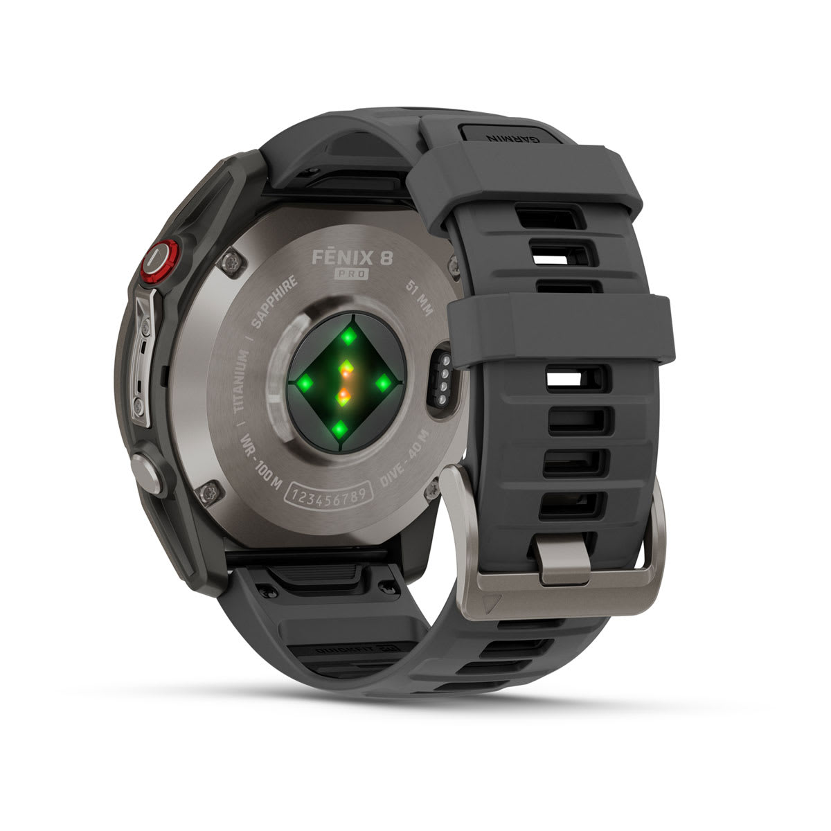 fēnix® 8 Pro – 51 mm, AMOLED Sapphire, Titanium with Graphite/Black Silicone Band - Image 12