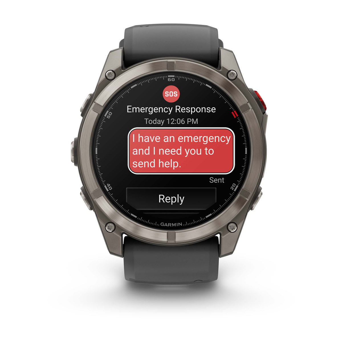 fēnix® 8 Pro – 51 mm, AMOLED Sapphire, Titanium with Graphite/Black Silicone Band - Image 2