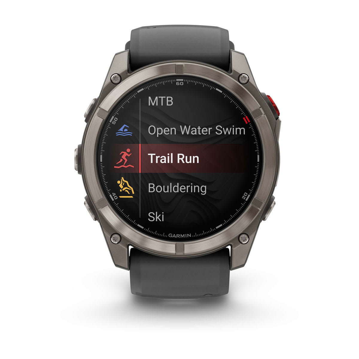fēnix® 8 Pro – 51 mm, AMOLED Sapphire, Titanium with Graphite/Black Silicone Band - Image 4