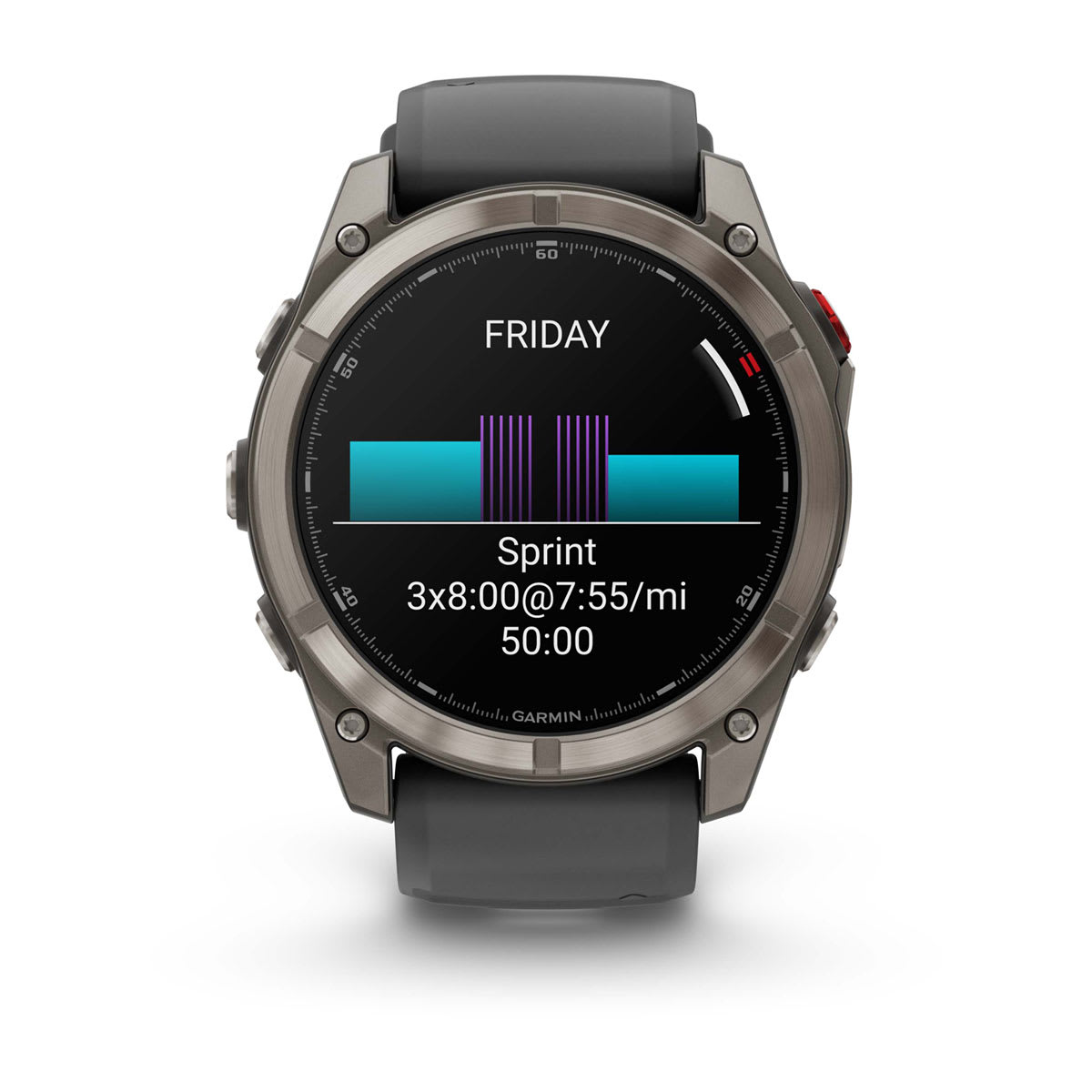 fēnix® 8 Pro – 51 mm, AMOLED Sapphire, Titanium with Graphite/Black Silicone Band - Image 9