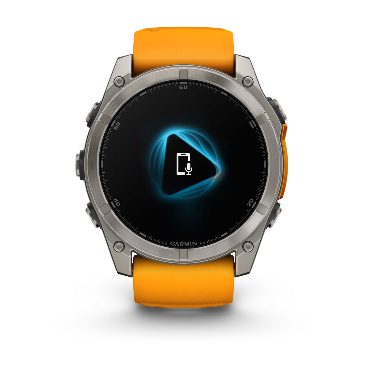 fēnix® 8 – 51 mm, AMOLED Sapphire, Titanium with Spark Orange/Graphite Silicone Band - Image 4