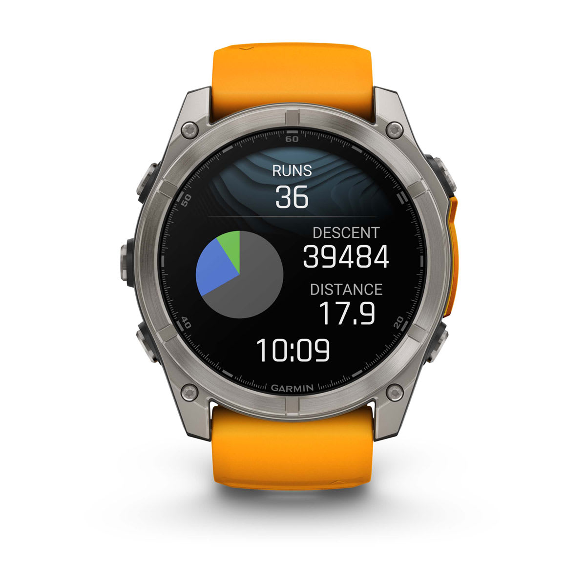 fēnix® 8 – 51 mm, AMOLED Sapphire, Titanium with Spark Orange/Graphite Silicone Band - Image 9
