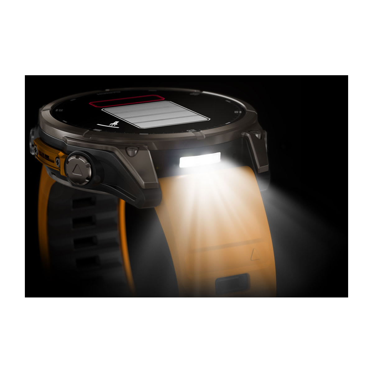 fēnix® 8 – 47 mm, AMOLED Sapphire, Titanium with Spark Orange/Graphite Silicone Band - Image 10