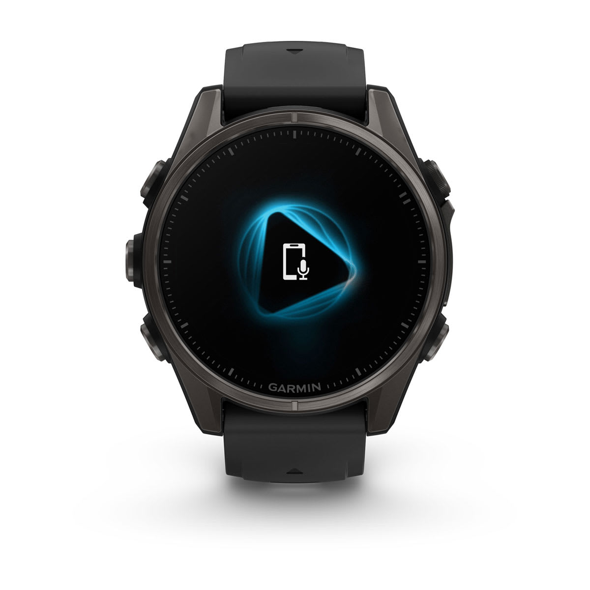 fēnix® 8 – 43 mm, AMOLED Sapphire, Carbon Gray DLC Titanium with Black/Pebble Gray Silicone Band - Image 4