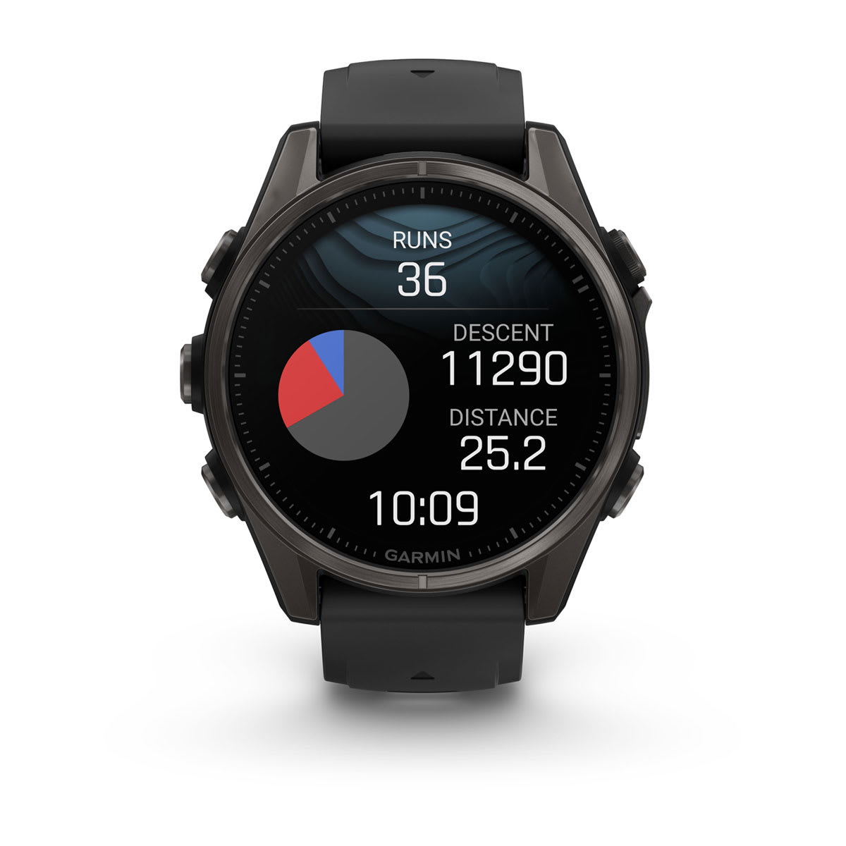 fēnix® 8 – 43 mm, AMOLED Sapphire, Carbon Gray DLC Titanium with Black/Pebble Gray Silicone Band - Image 9