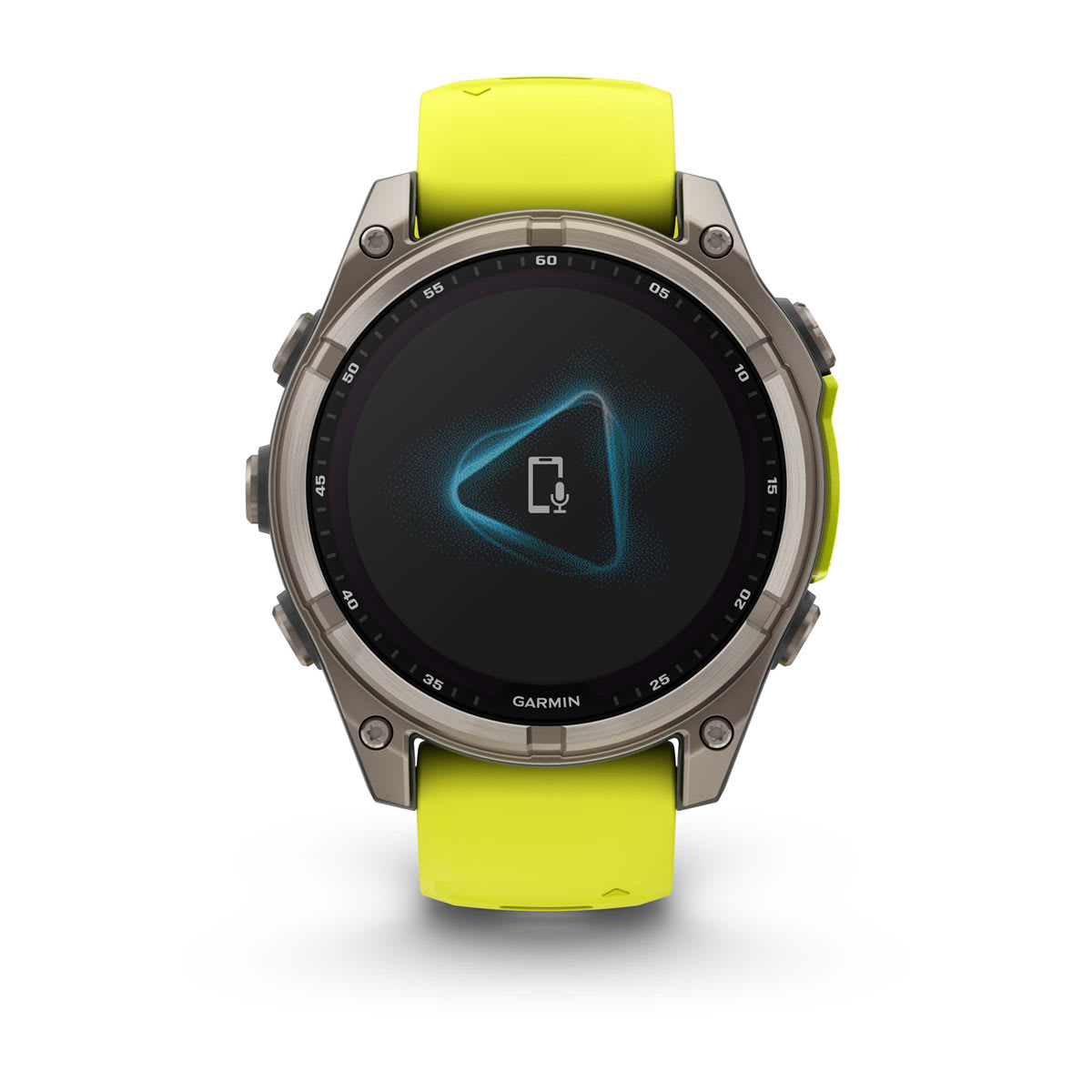 fēnix® 8 – 47 mm, Solar Sapphire, Titanium with Amp Yellow/Graphite Silicone Band - Image 6