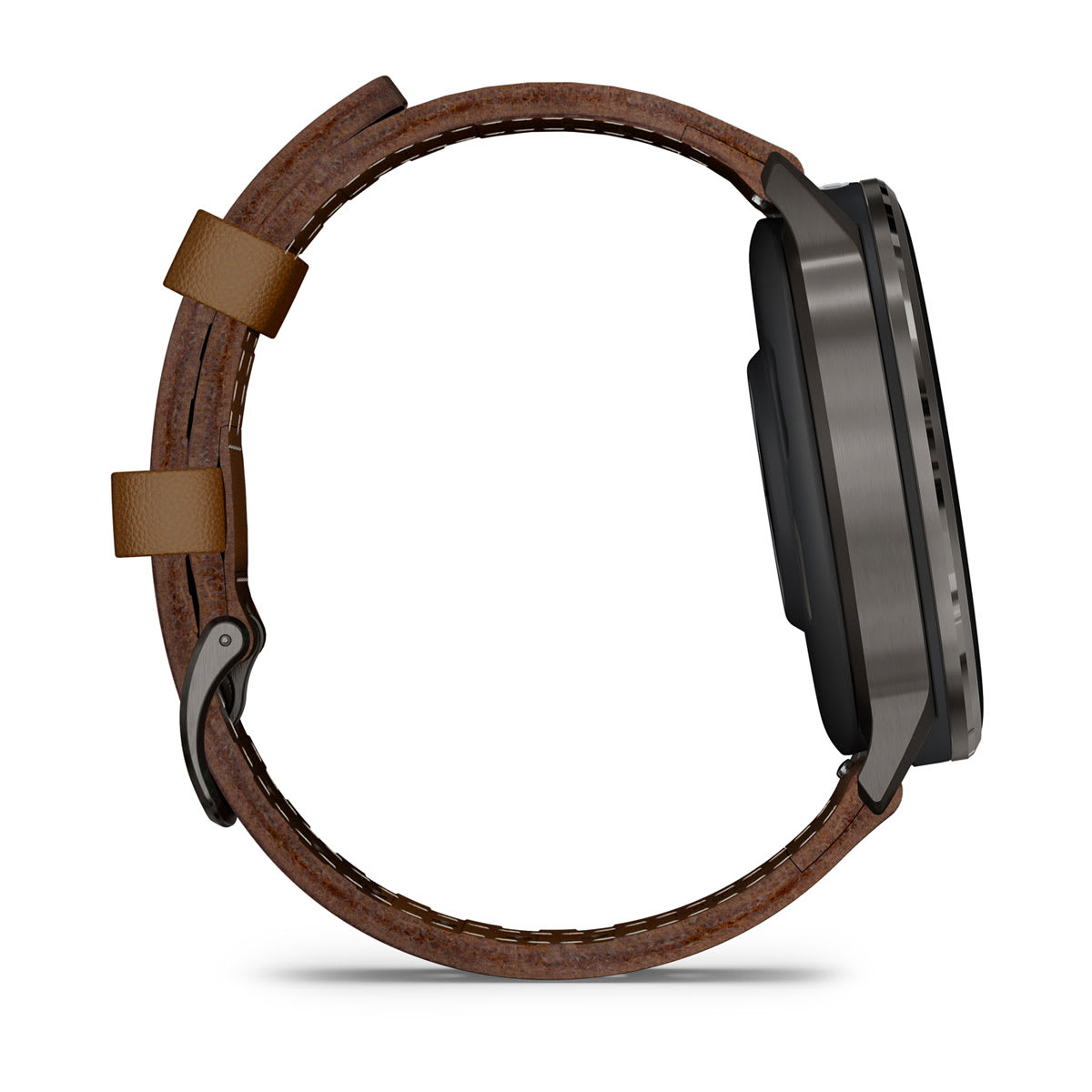 Venu® 4 – 45 mm Slate with Black Silicone Band and Brown Leather Band - Image 5