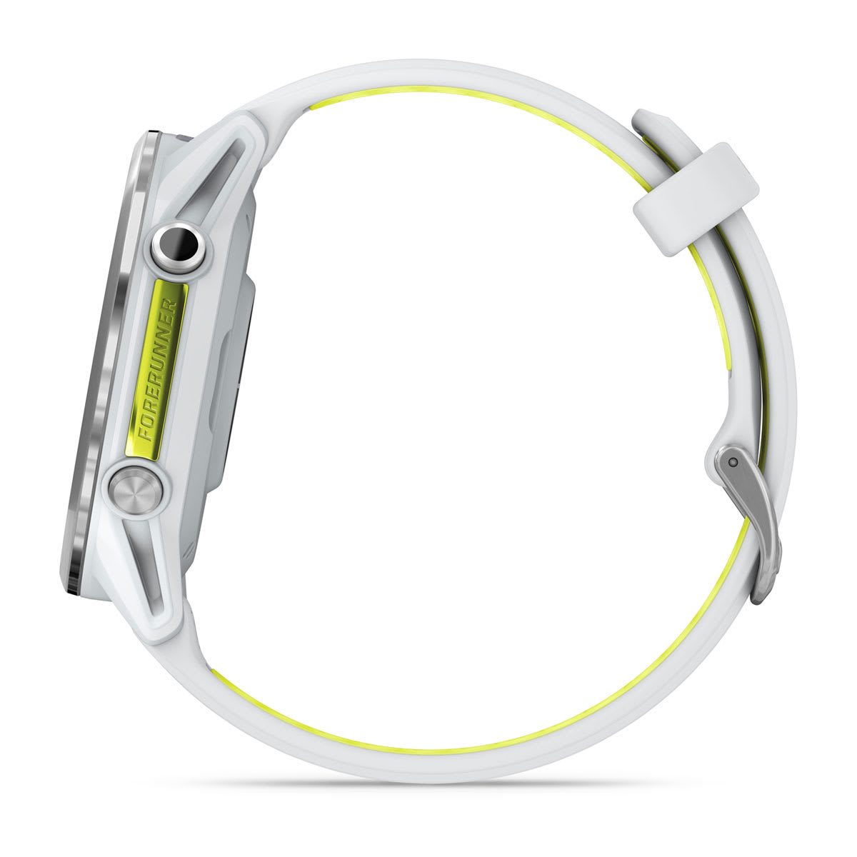 Forerunner® 970 Titanium with Whitestone Case and Whitestone/Translucent Amp Yellow Band - Image 8