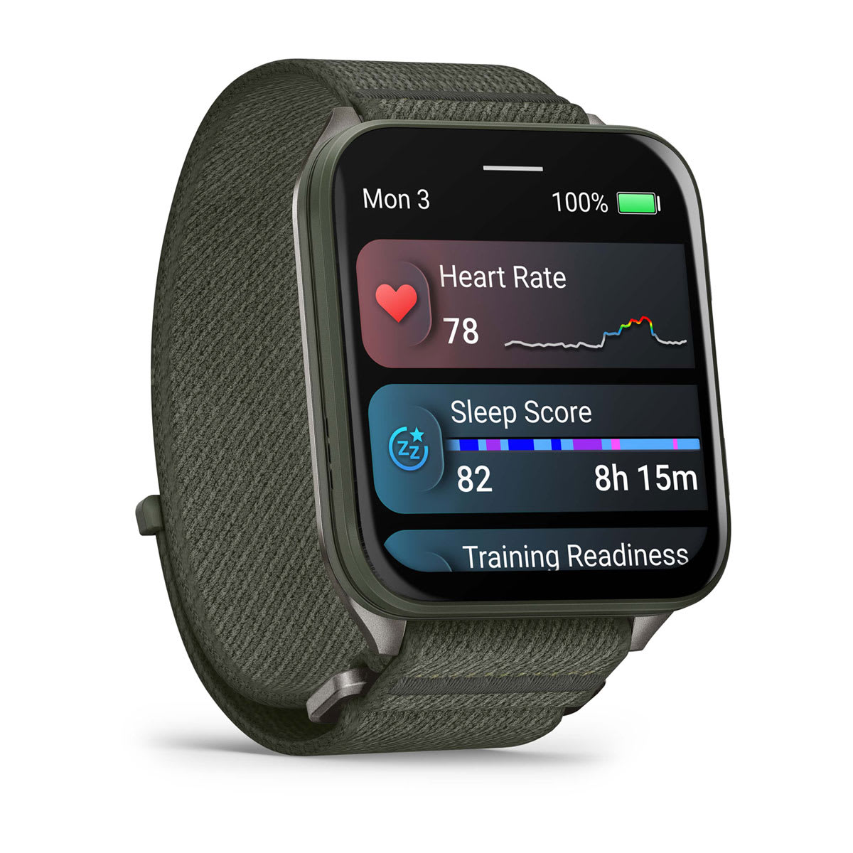 Venu® X1 Moss with Titanium Caseback and Moss ComfortFit Nylon Band - Image 3