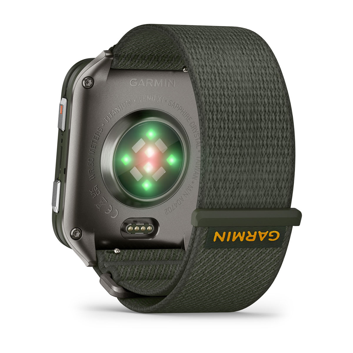 Venu® X1 Moss with Titanium Caseback and Moss ComfortFit Nylon Band - Image 7