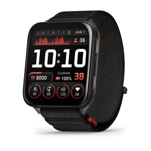 Venu® X1 Black with Slate Titanium Caseback and Black ComfortFit Nylon Band