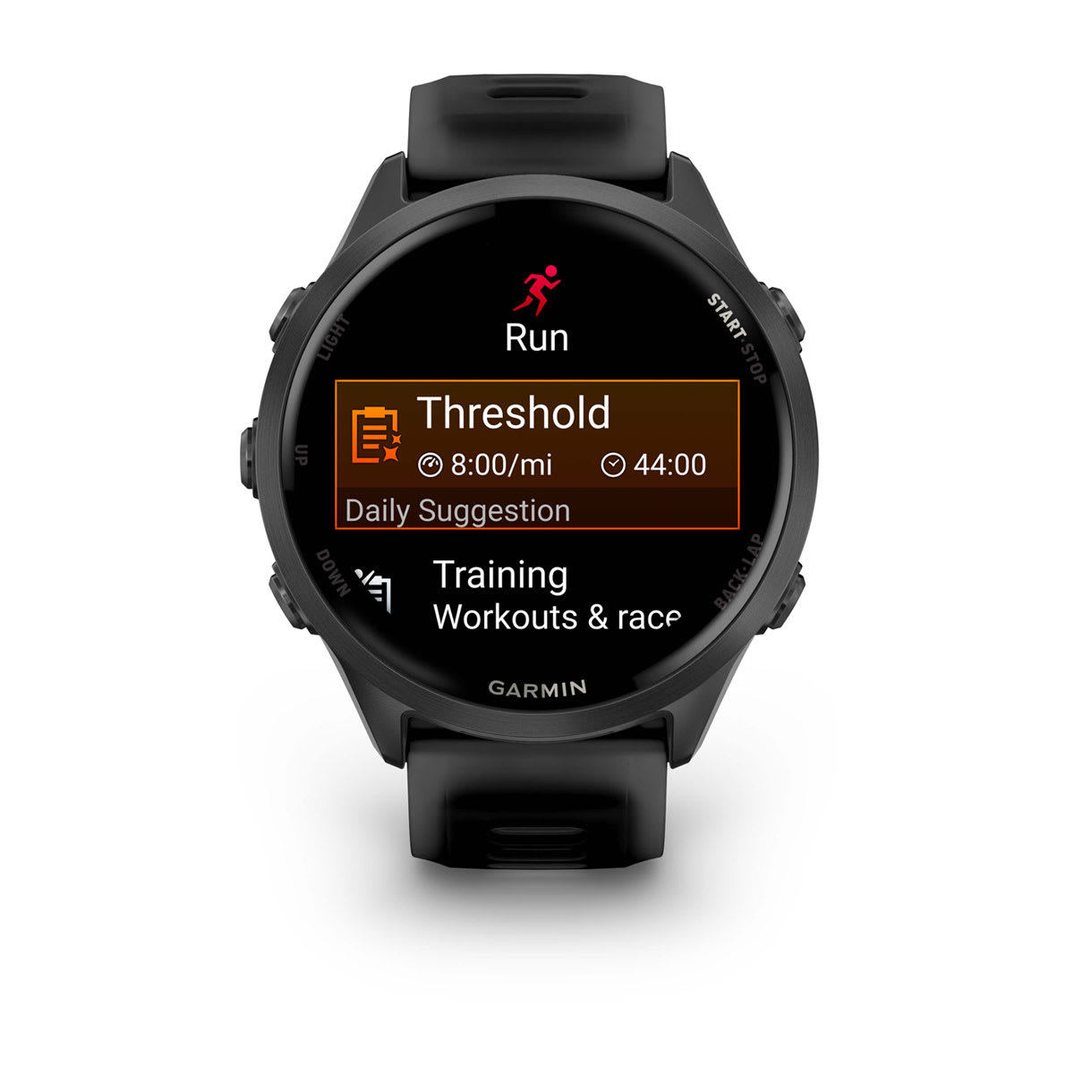 Forerunner® 570 - 47mm Slate Gray Aluminum with Translucent Black/Black Band - Image 2