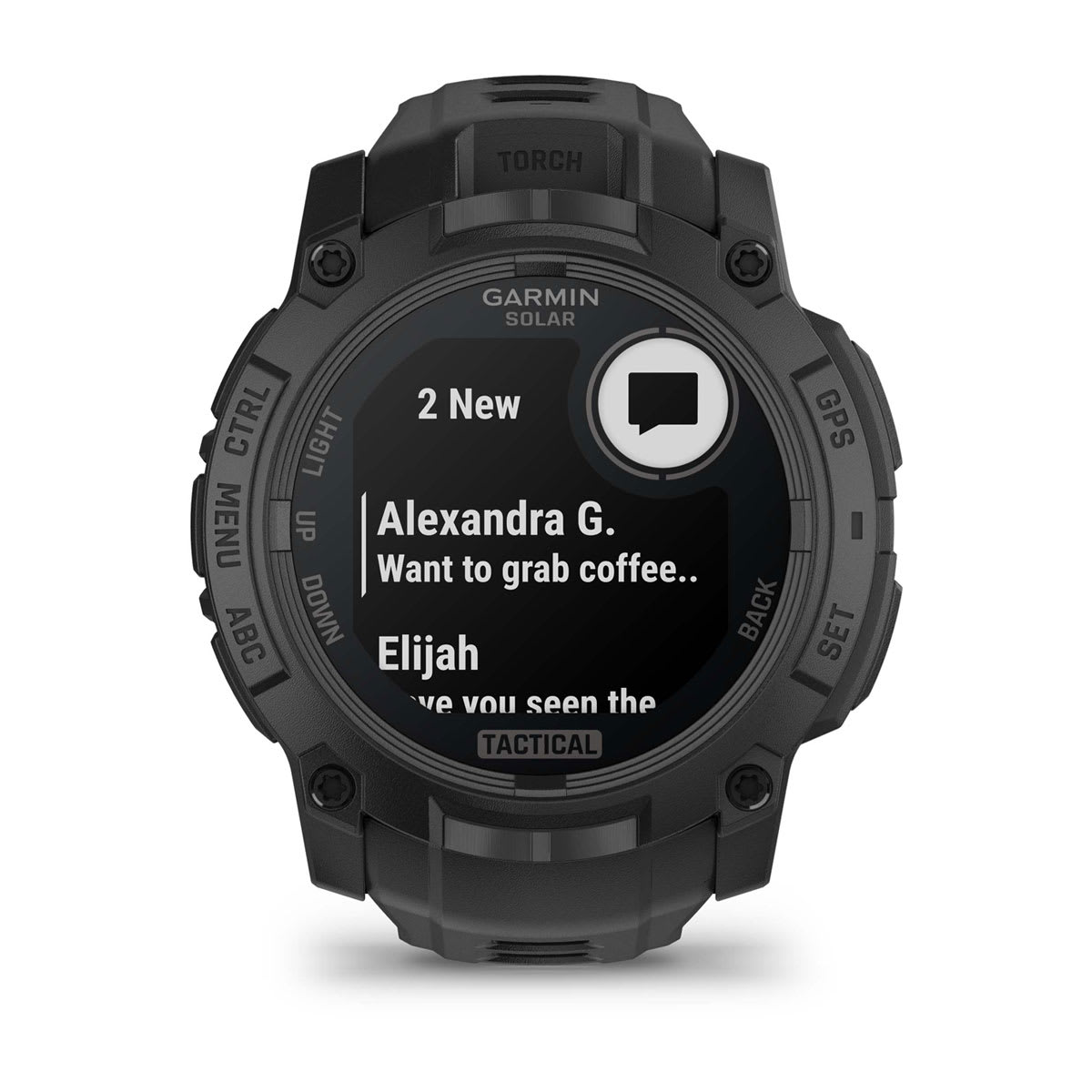 Instinct® 3 – 50 mm, Solar, Tactical Edition Black with Black Band - Image 2