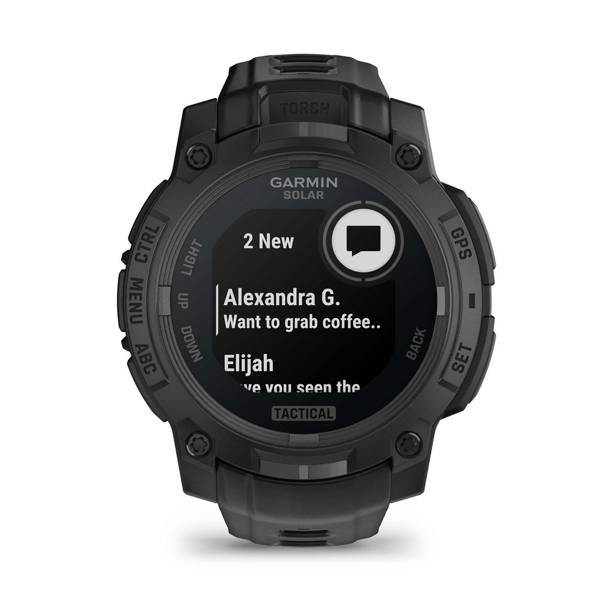 Instinct® 3 – 45 mm, Solar, Tactical Edition Black with Black Band - Image 2
