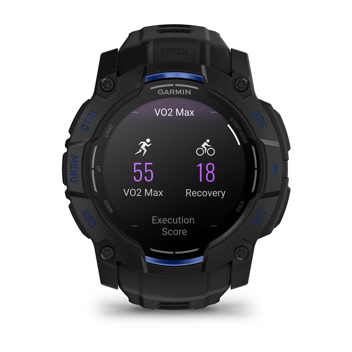 Instinct® 3 – 50 mm, AMOLED Black with Black/Bolt Blue Band - Image 14