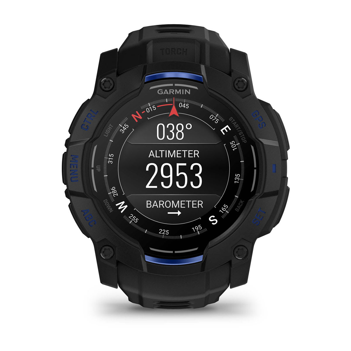 Instinct® 3 – 50 mm, AMOLED Black with Black/Bolt Blue Band - Image 8
