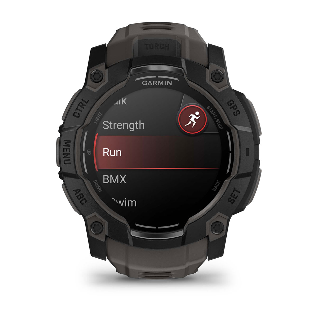 Instinct® 3 – 50 mm, AMOLED Black with Charcoal Band - Image 2