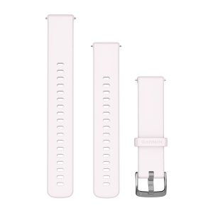 Quick Release Bands (18 mm) Blush Pink Silicone with Silver Hardware